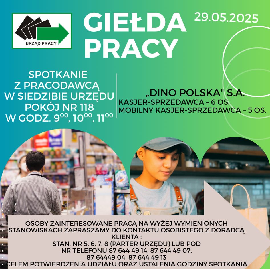 Zdjęcie artykułu GIEŁDA PRACY "DINO POLSKA" SPÓŁKA AKCYJNA