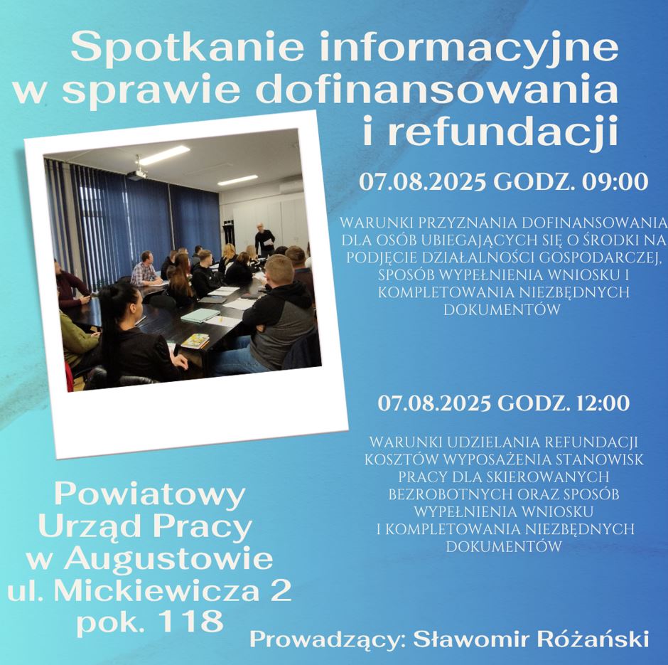 Zdjęcie artykułu SPOTKANIE INFORMACYJNE 07.08.2025 r.
