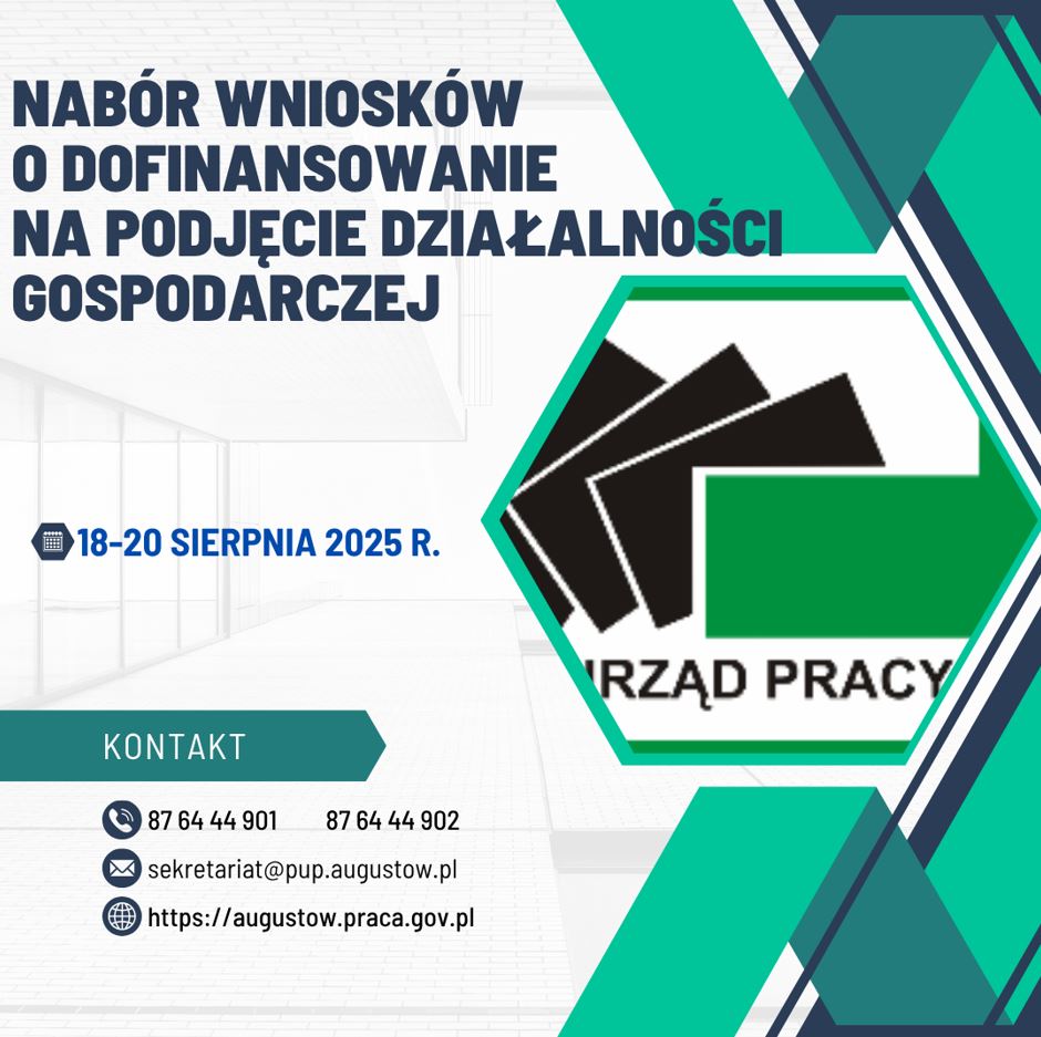 Zdjęcie artykułu Wznowienie naboru wniosków  o dofinansowanie na podjęcie działalności gospodarczej.