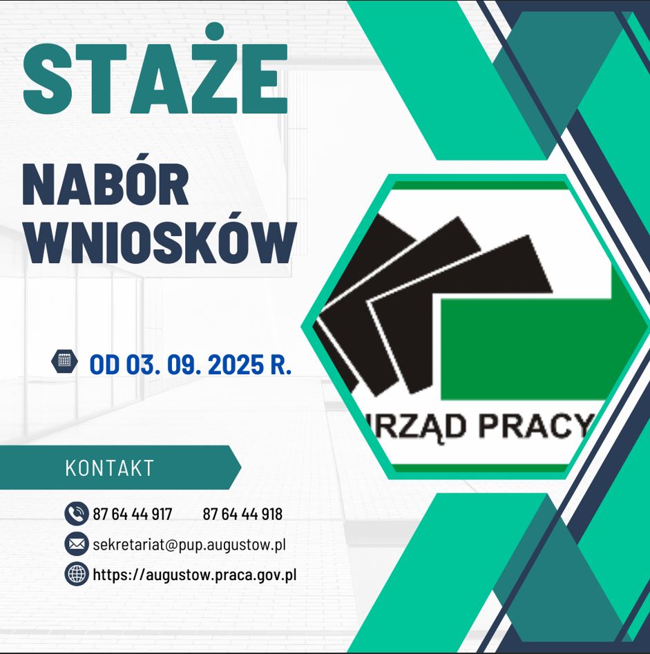 Zdjęcie artykułu Ogłoszenie naboru wniosków na staże