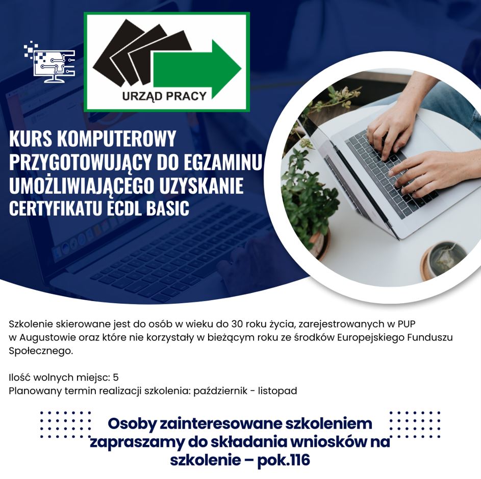 Zdjęcie artykułu Kurs komputerowy przygotowujący do egzaminu umożliwiającego uzyskanie certyfikatu ECDL Basic